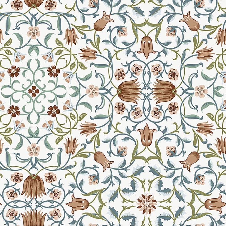 No 1 Holland Park Red Floral Wallpaper