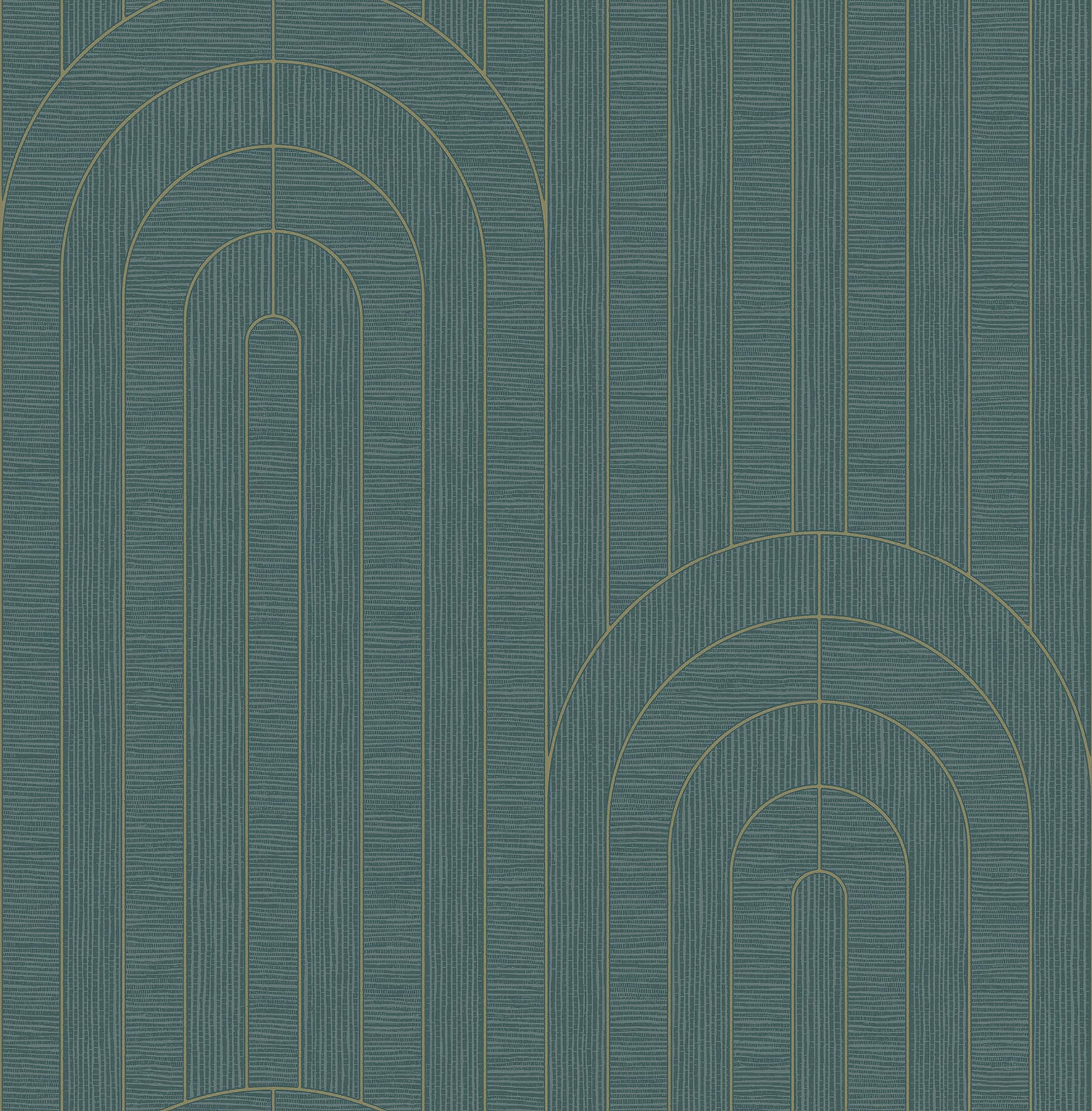 Declan Turquoise Textured Arches Wallpaper
