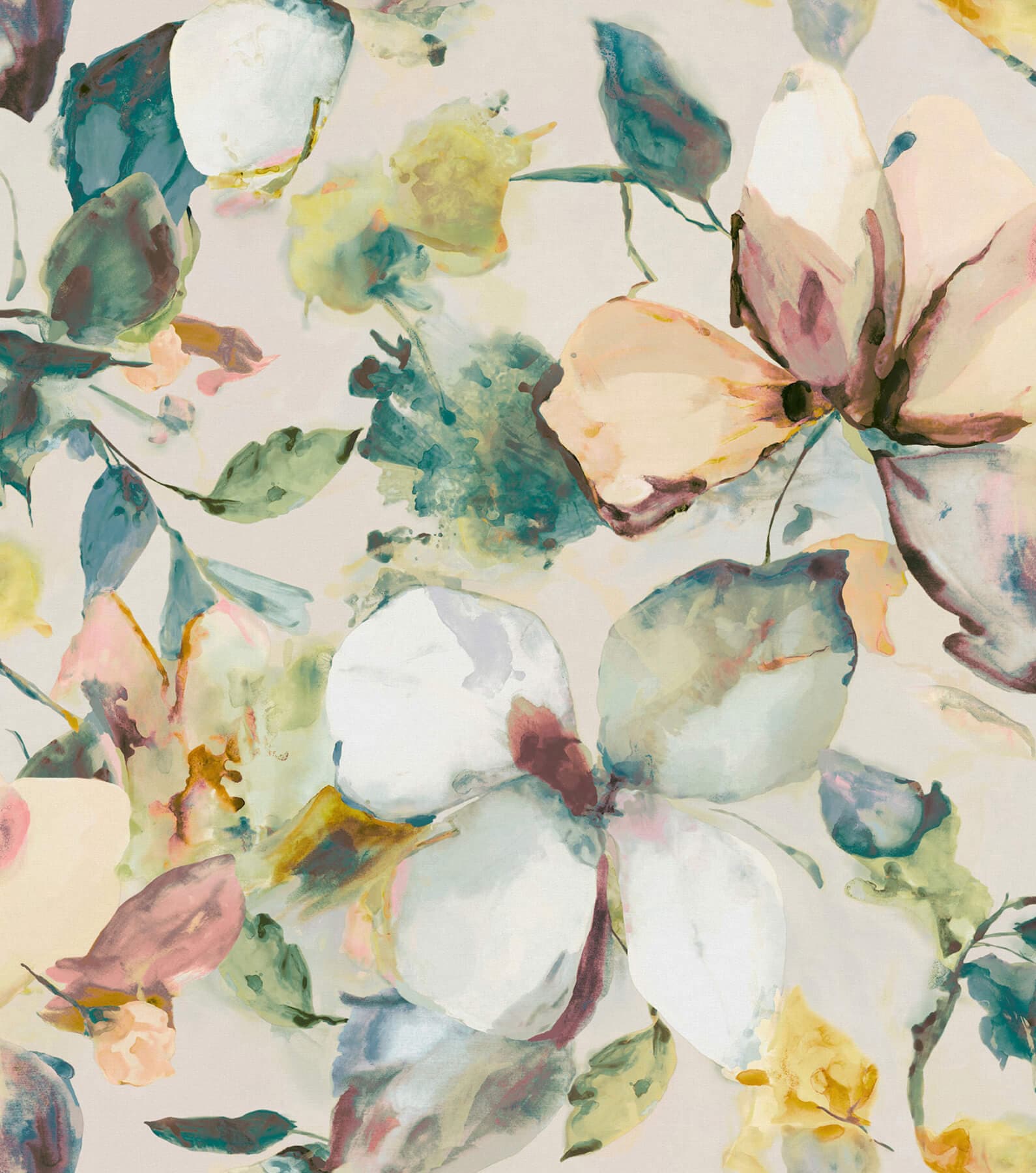 Florian Teal Wall Mural