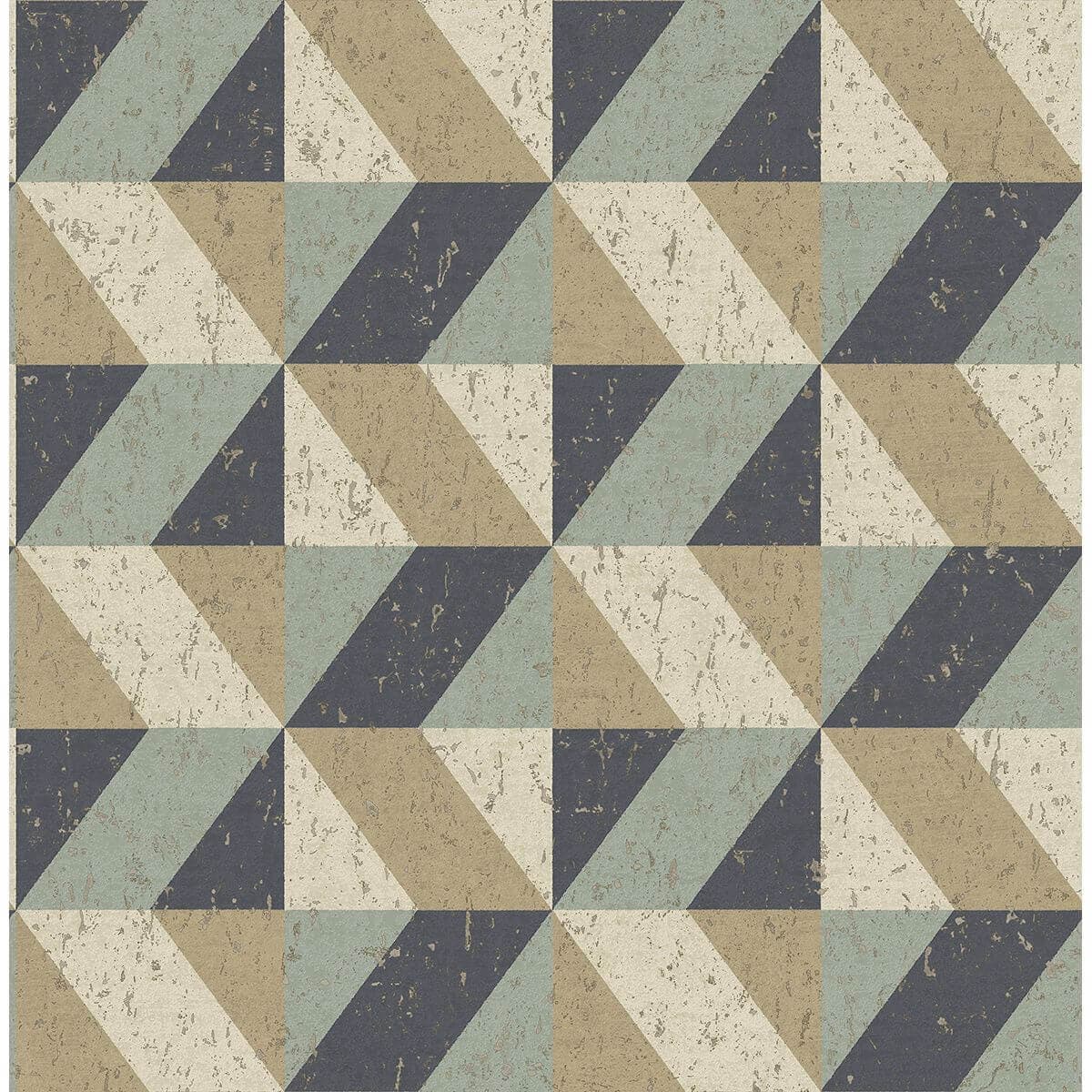 Cerium Multicolor Concrete Geometric Wallpaper
