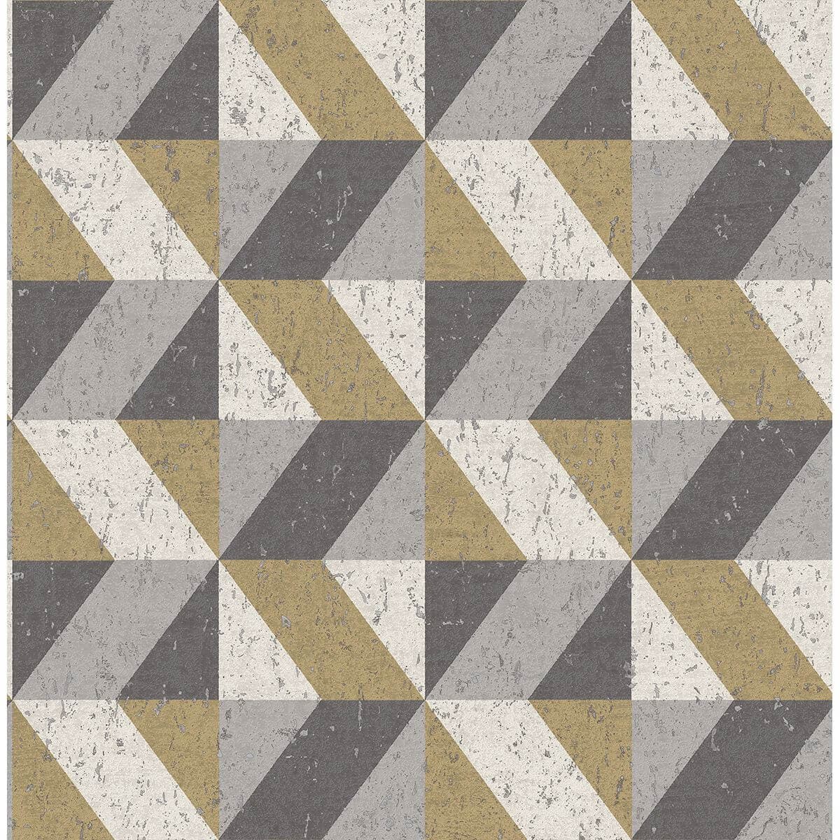 Cerium Metallic Concrete Geometric Wallpaper