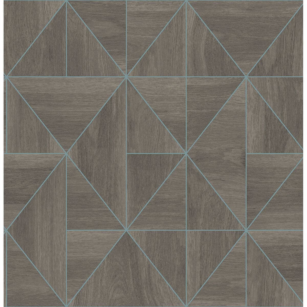 Cheverny Coffee Geometric Wood Wallpaper
