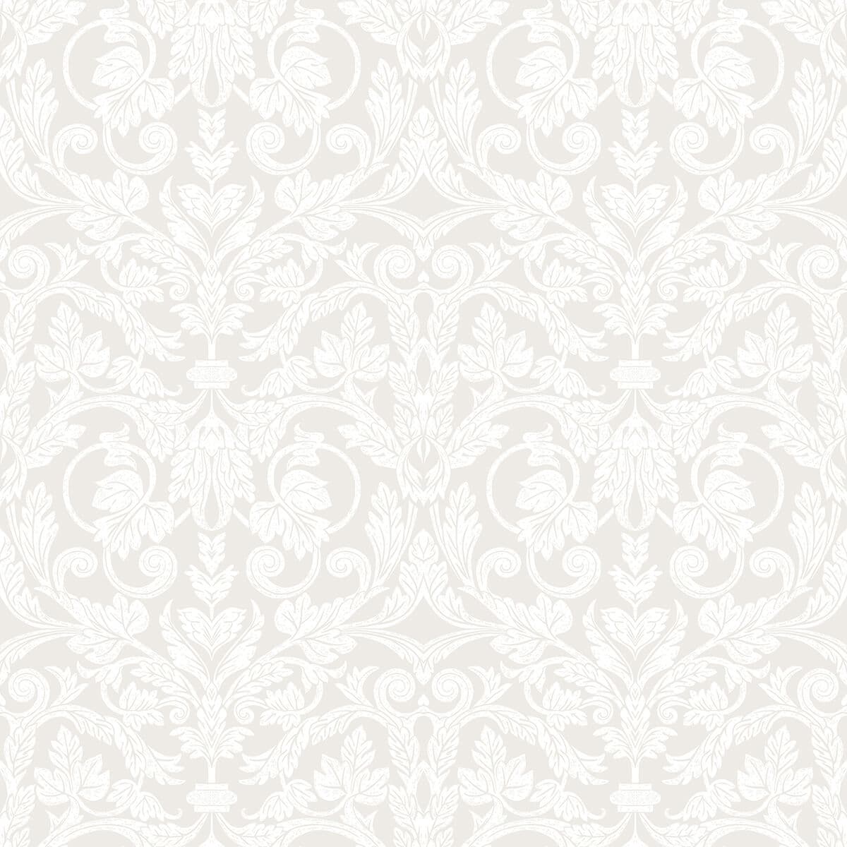 Rosali Cream Scroll Damask Wallpaper