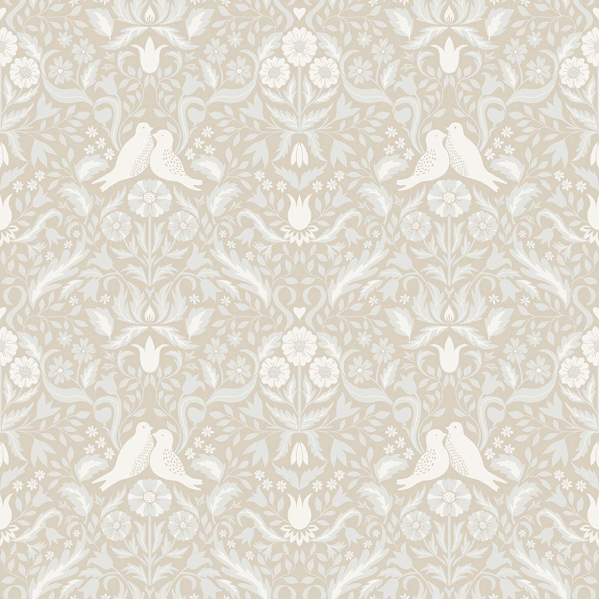 Niki Beige Country Kitsch Wallpaper