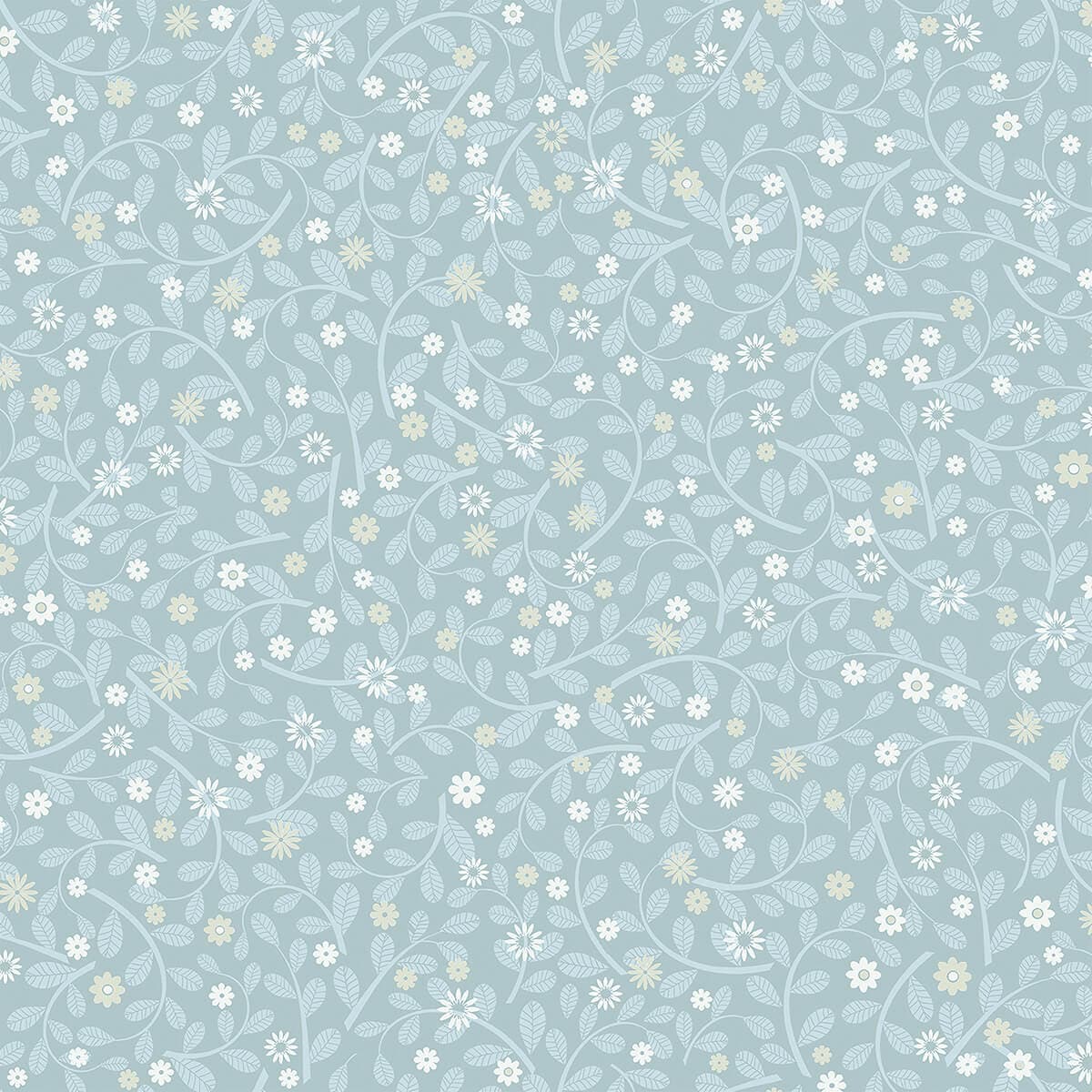 Hummelvik Blue Daisy Trail Wallpaper