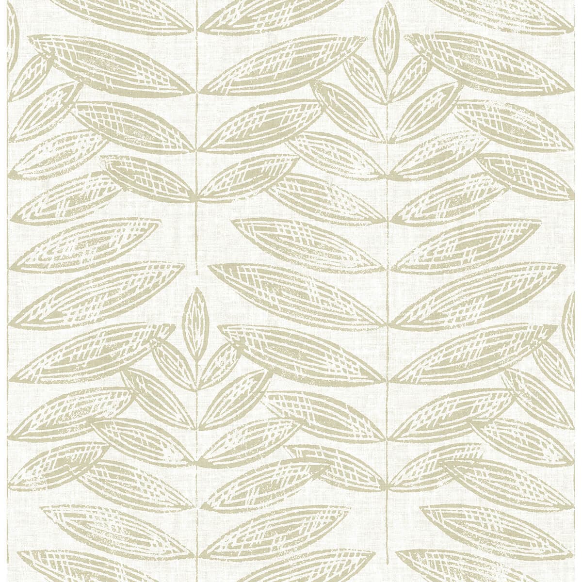 Akira Taupe Leaf Wallpaper