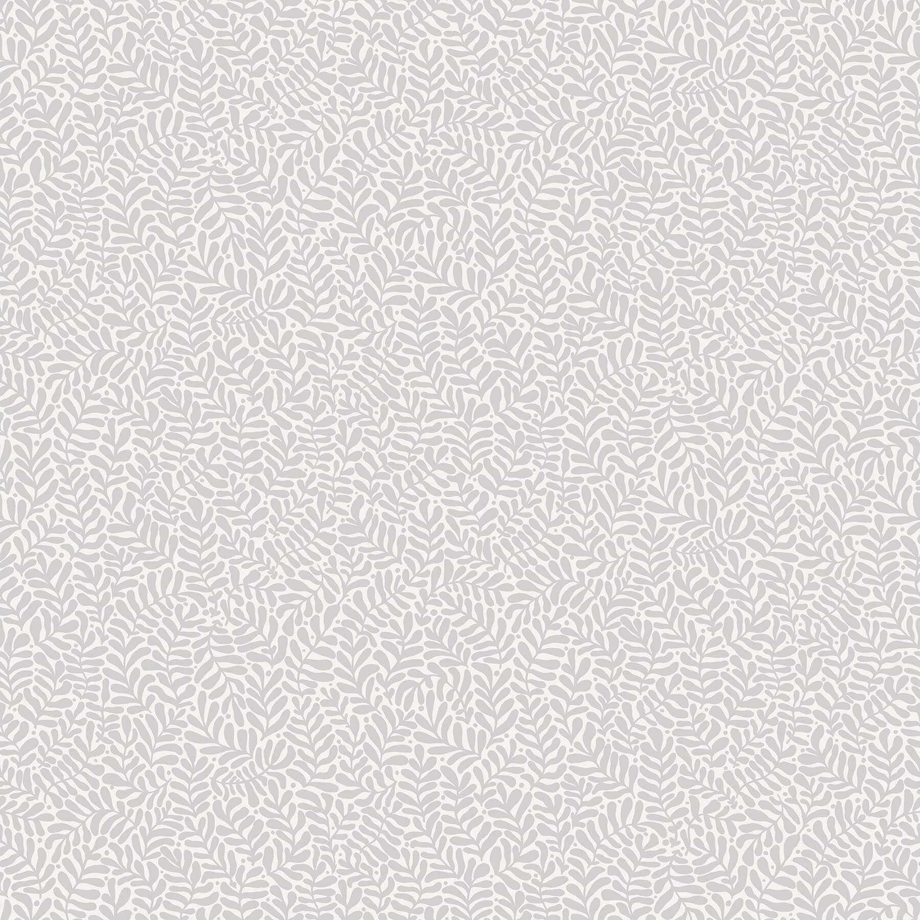 Anna Light Grey Fern Trail Wallpaper