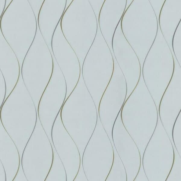 Wavy Stripe Wallpaper- Light Blue