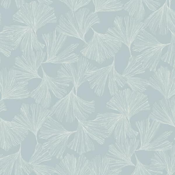 Ginkgo Toss Wallpaper- Blue