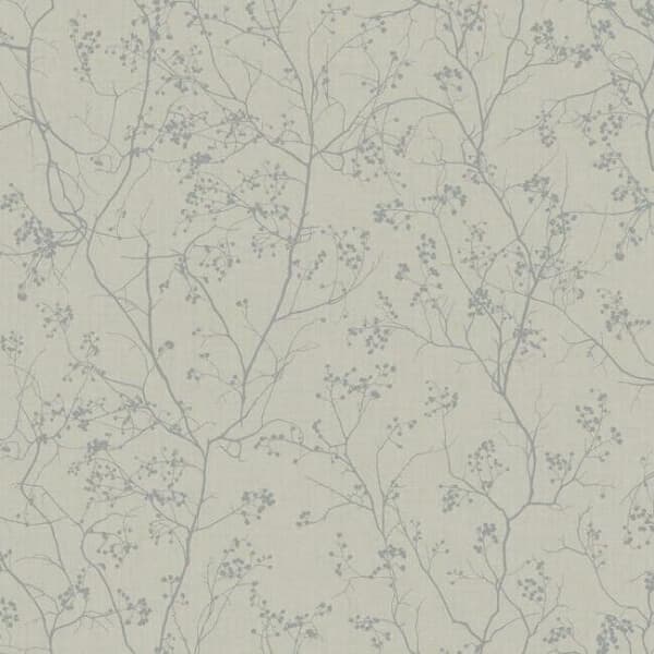 Luminous Branches Wallpaper- Grey/Silver