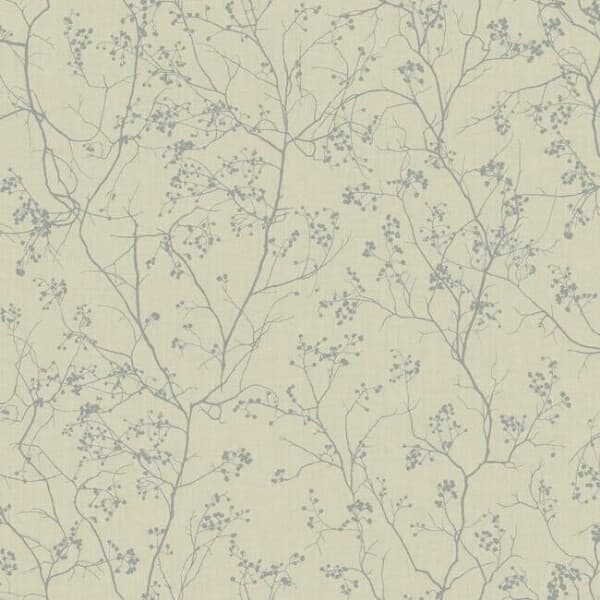 Luminous Branches Wallpaper- Taupe/Silver