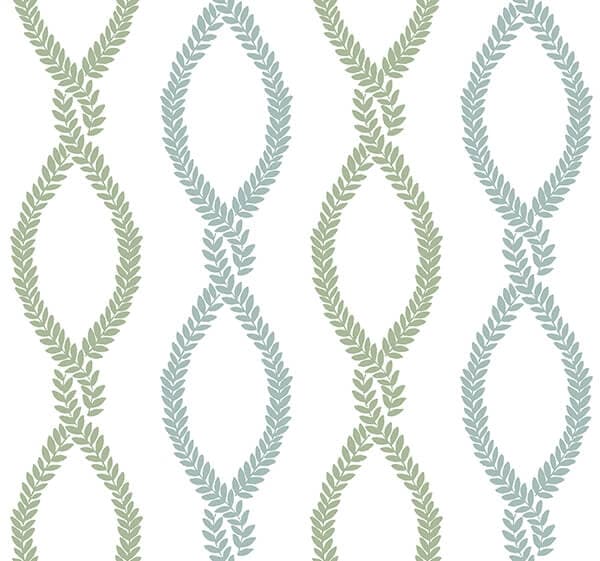 Laureate Light Green Vine Trellis Wallpaper