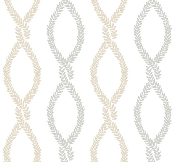 Laureate Neutral Vine Trellis Wallpaper