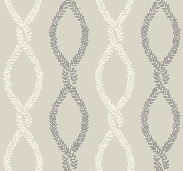 Laureate Grey Vine Trellis Wallpaper