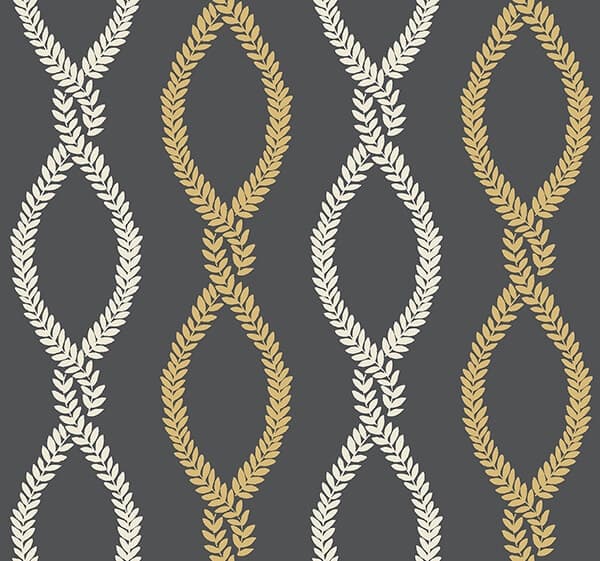 Laureate Black Vine Trellis Wallpaper
