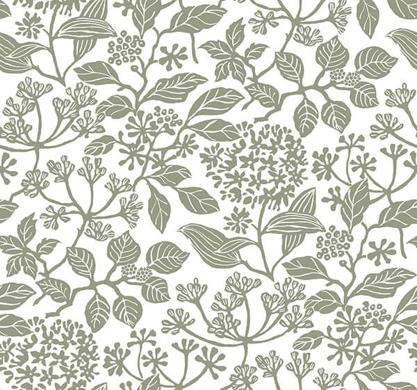 Rowen Olive Botanical Wallpaper