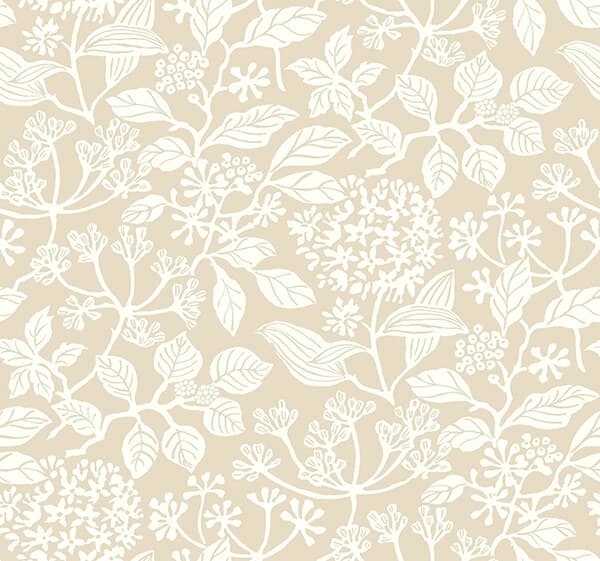 Rowen Beige Botanical Wallpaper