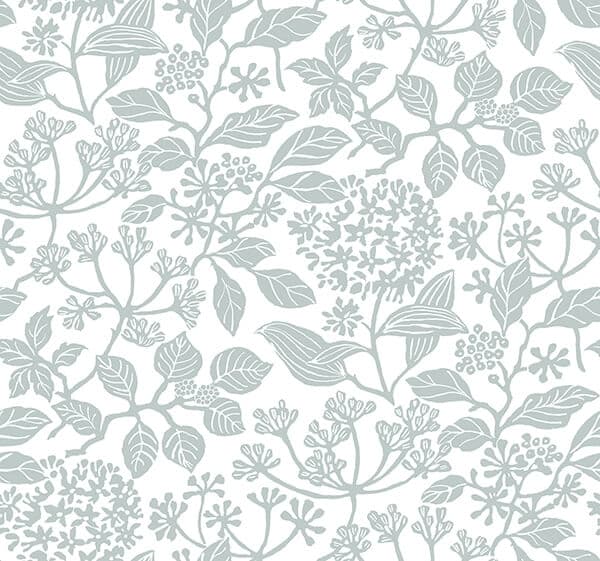Rowen Light Blue Botanical Wallpaper
