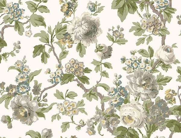 Beatrix Neutral Vintage Floral Wallpaper