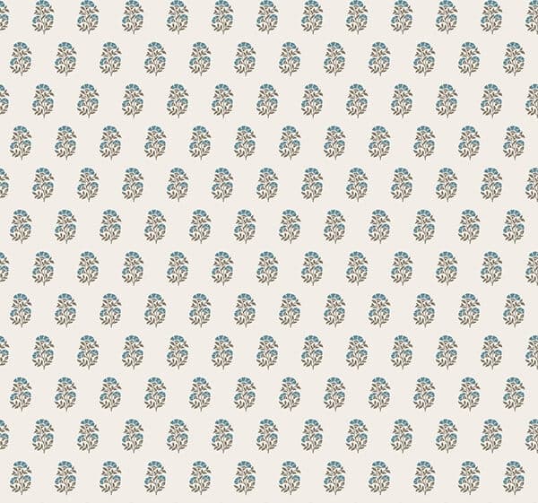 Sylvie Teal Floral Wallpaper
