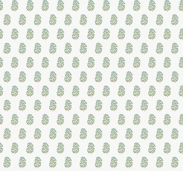Sylvie Green Floral Wallpaper