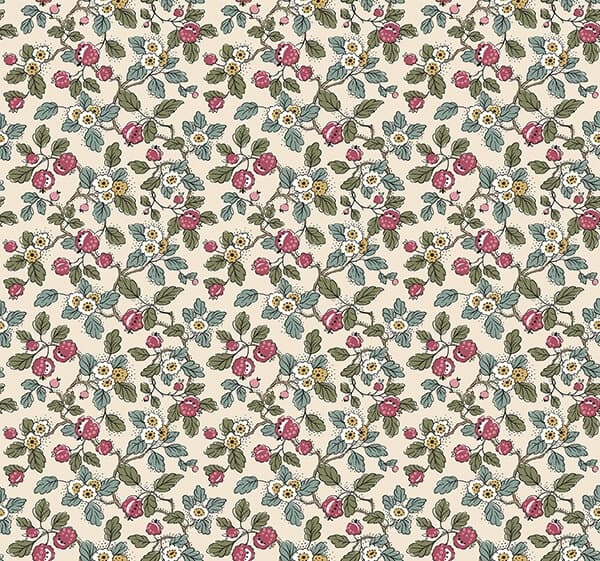 Framboise Merlot Berry Vines Wallpaper