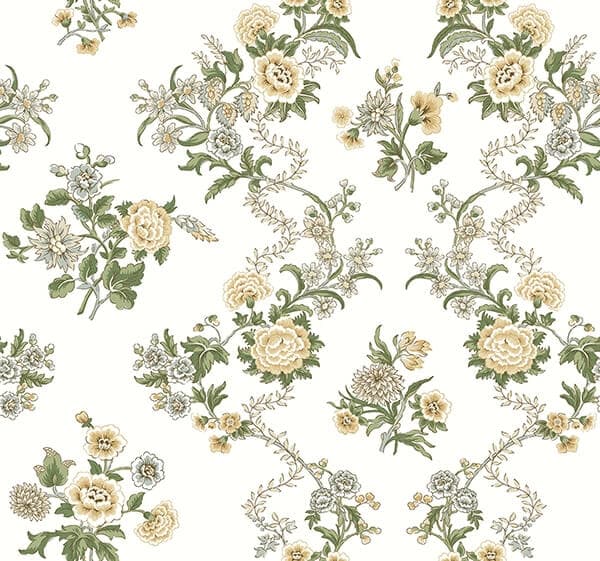 Genevieve Butter Floral Trail Wallpaper