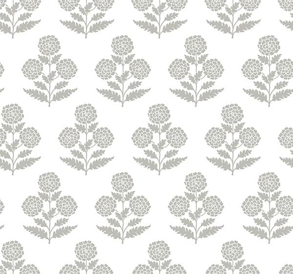 Souci Grey Marigolds Wallpaper