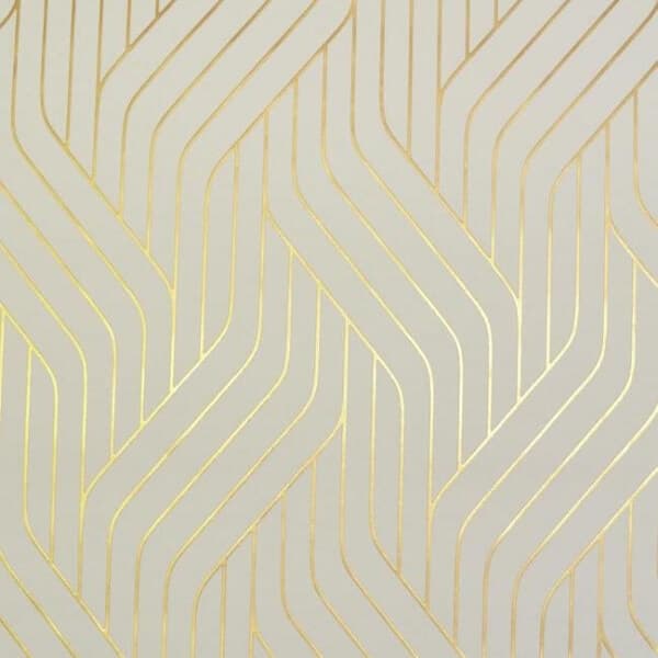 Ebb And Flow Wallpaper- Almond/Gold