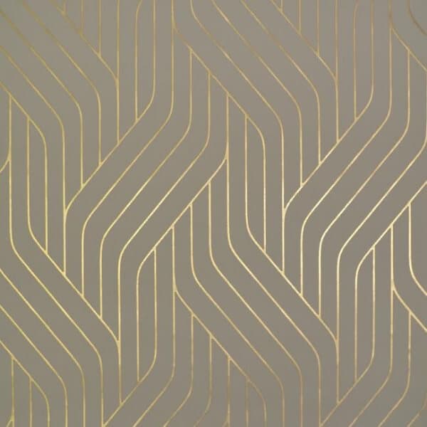 Ebb And Flow Wallpaper- Khaki/Gold