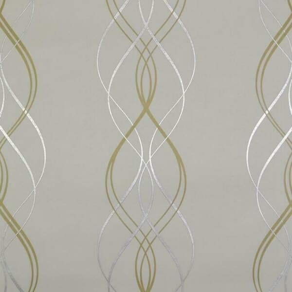 Aurora Wallpaper- Gold/Pearl