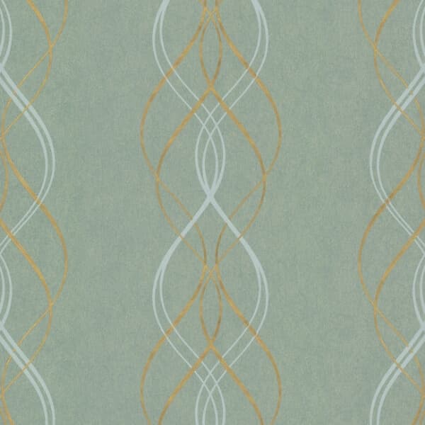 Aurora Wallpaper- Blue/Gold