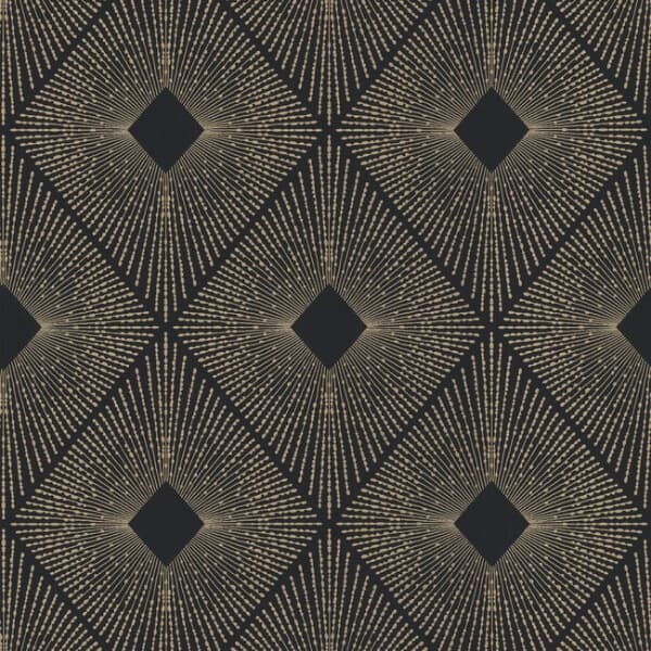 Harlowe Wallpaper- Black/Gold