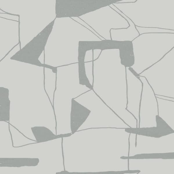 Abstract Geo Wallpaper- Fog/Silver