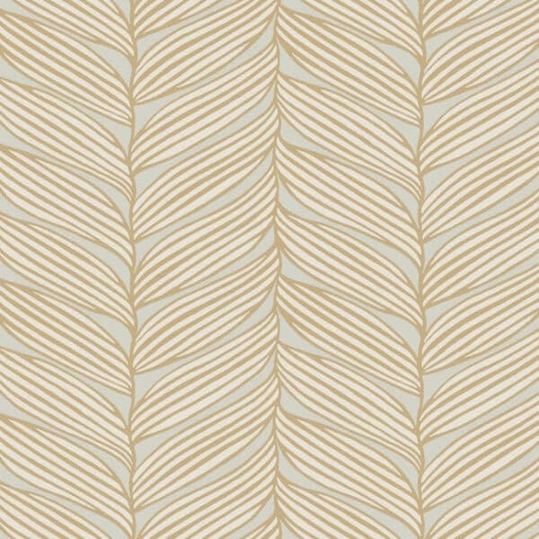 Luminous Leaves Wallpaper- Neutral/Gold
