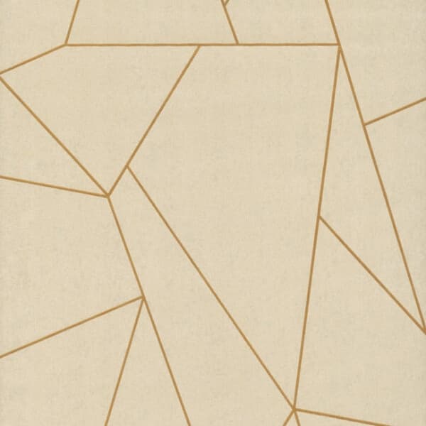 Nazca Wallpaper- Almond/Pearl/Gold