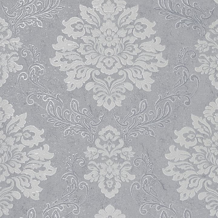 Harriet Silver Damask Wallpaper- Arthouse