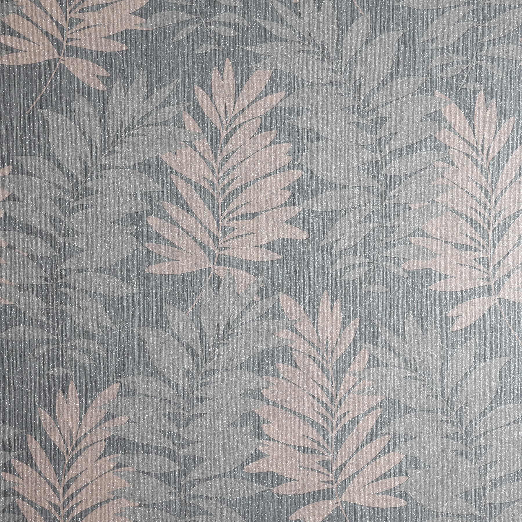 Bernis Slate Palm Leaf Wallpaper