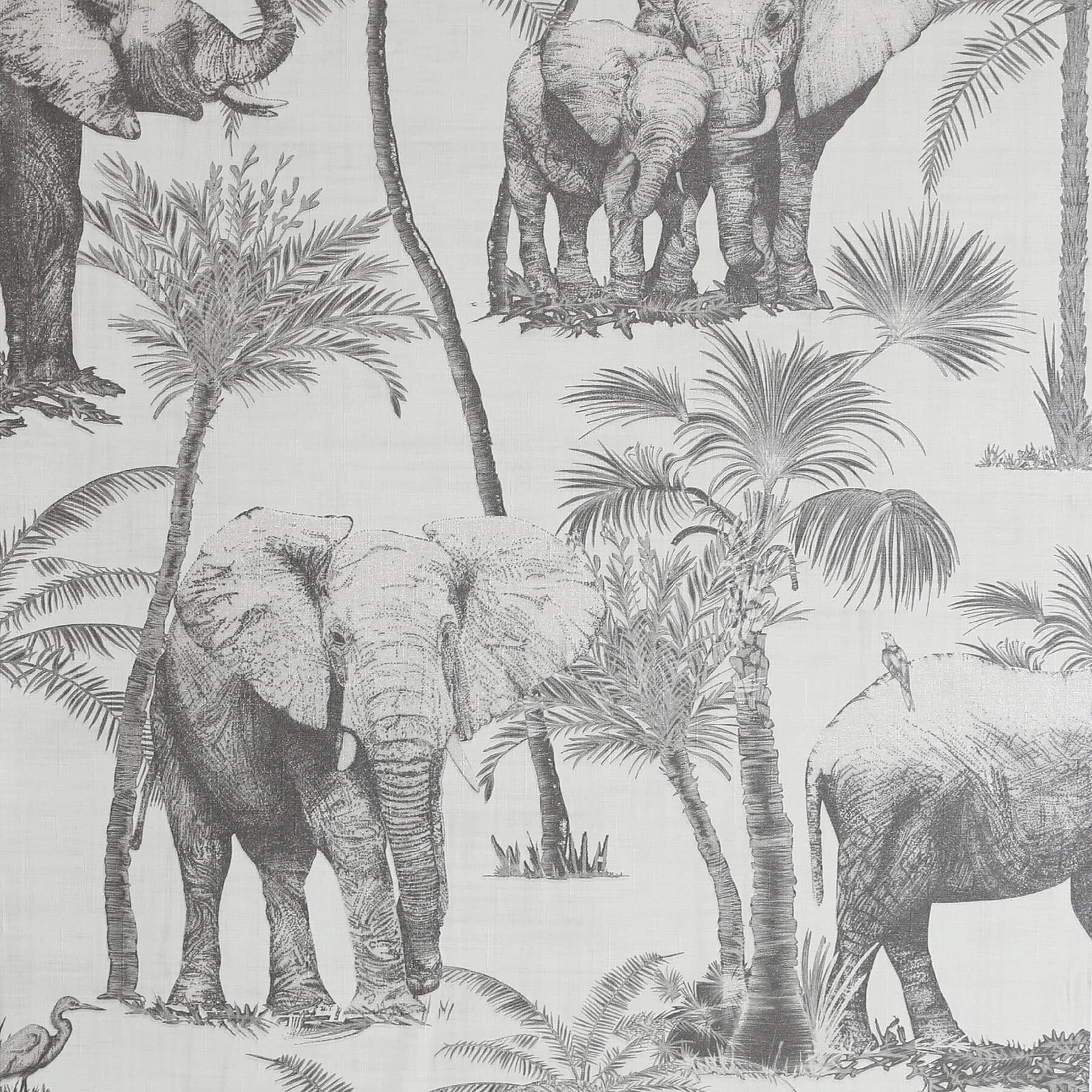 Adelia Neutral Elephant Grove Wallpaper