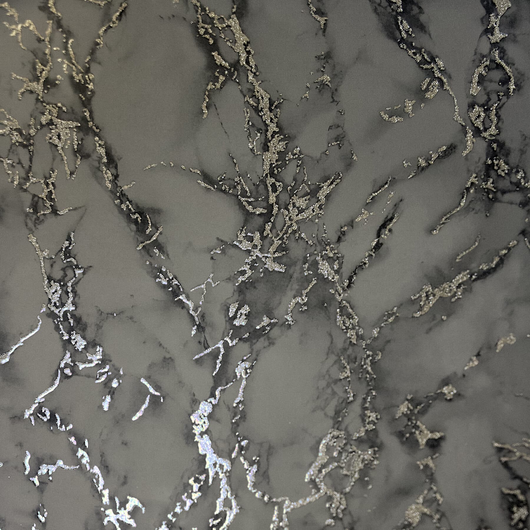 Siward Charcoal Metallic Marble Wallpaper