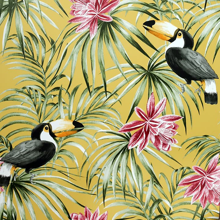 Emmeline Yellow Toucan Wallpaper- Arthouse