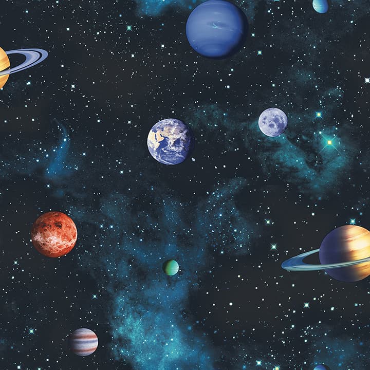 Albert Black Cosmos Wallpaper- Arthouse