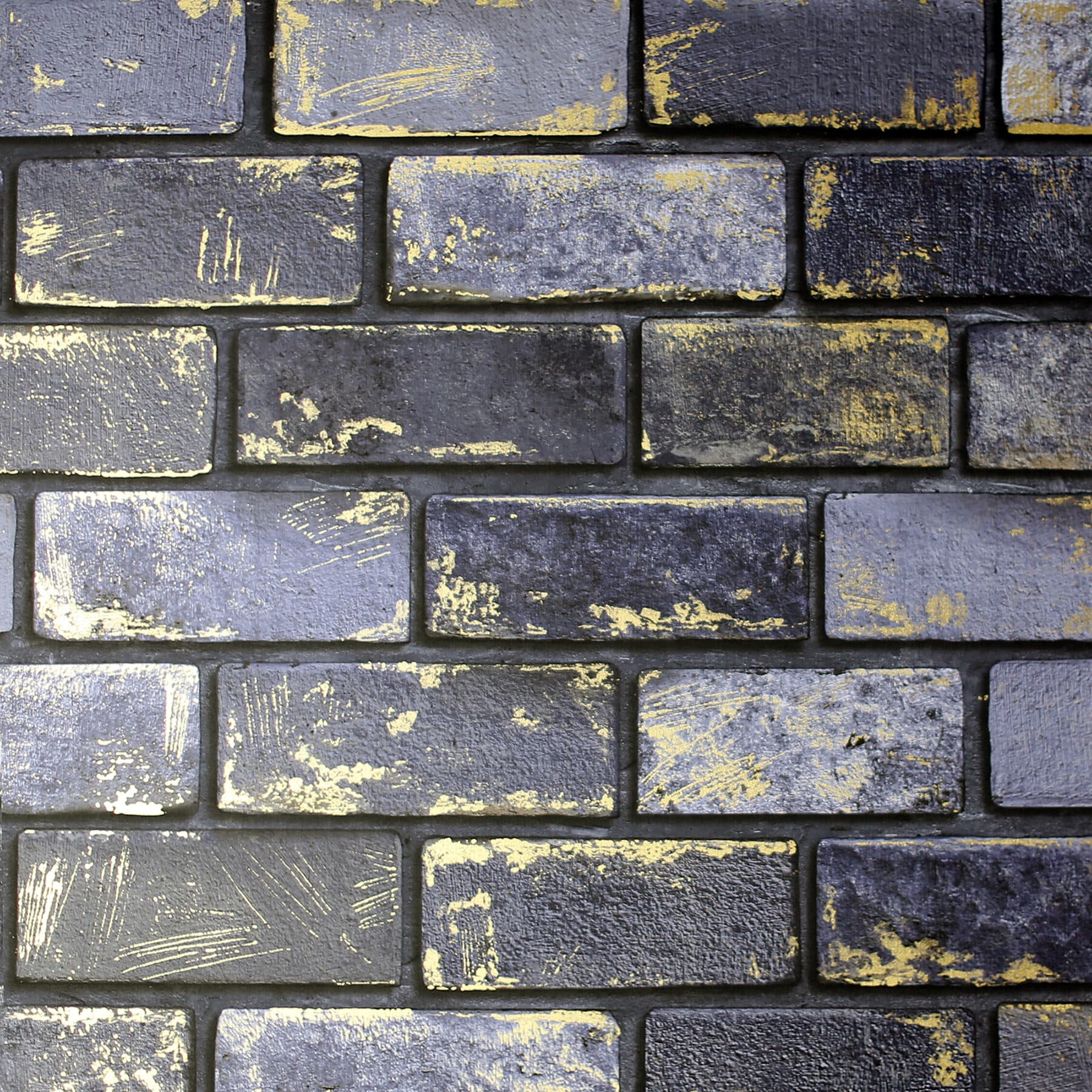 Myron Charcoal Metallic Brick Wallpaper