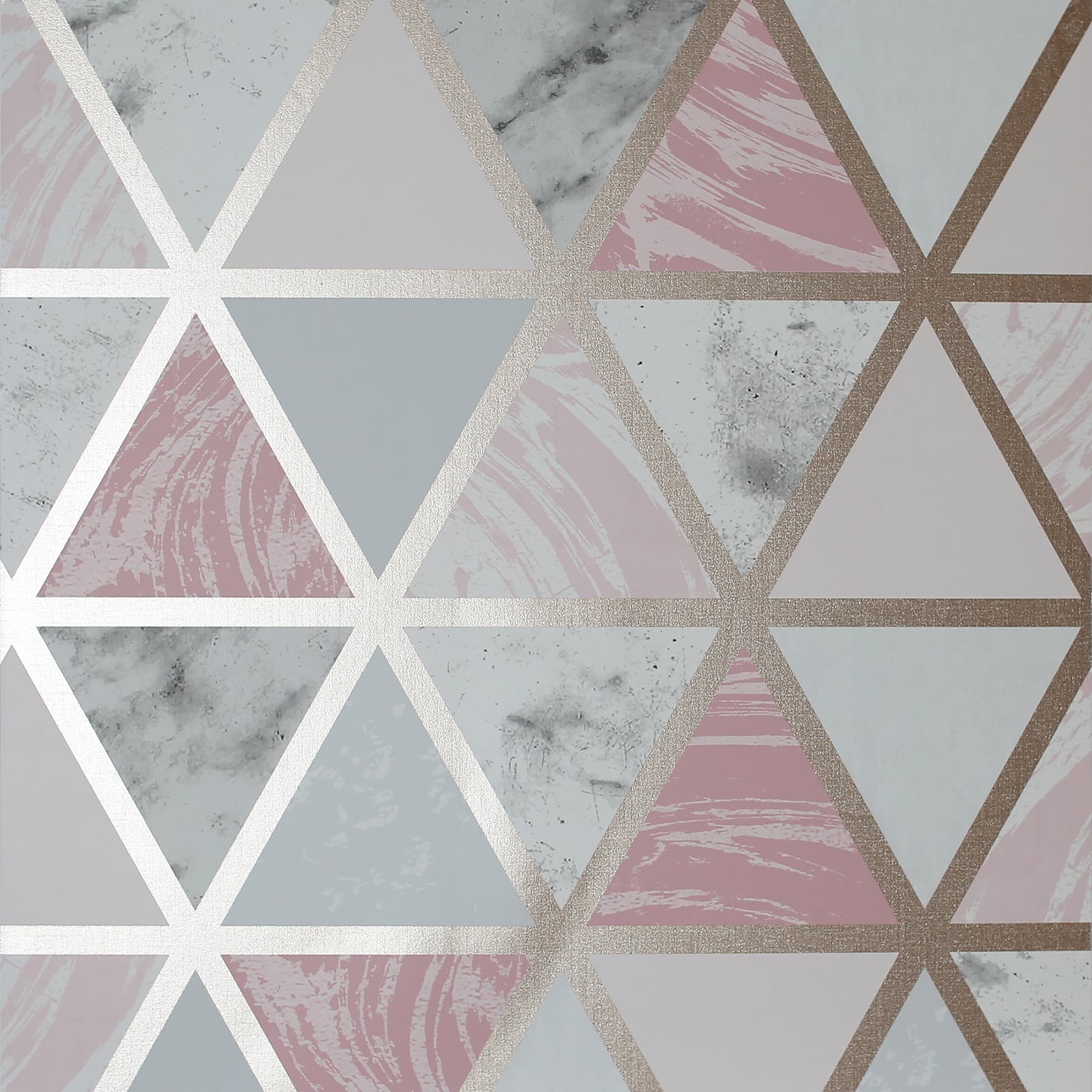 Marcy Pink Triangle Grid Wallpaper