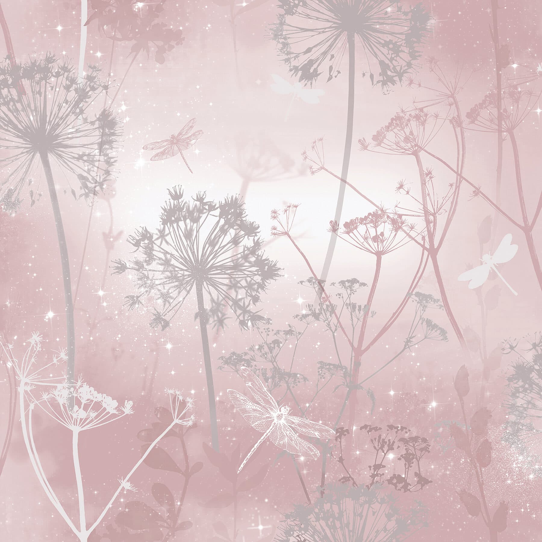 Lena Pink Floral Wallpaper