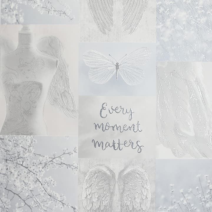 Chou Light Grey Inspirational Wallpaper- Arthouse