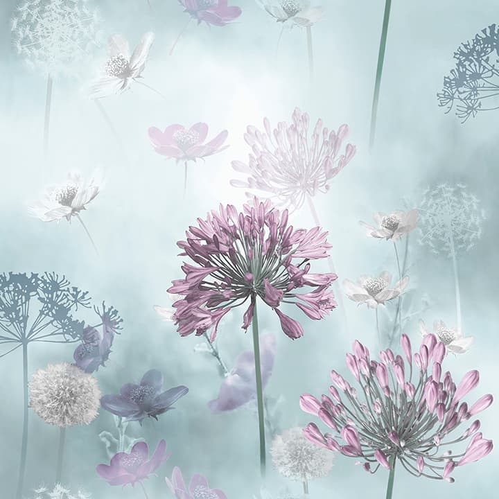 Lucille Light Blue Spring Meadow Wallpaper- Arthouse