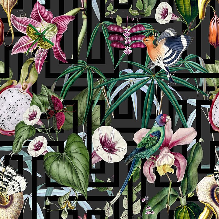 Lucretia Multicolor Tropical Wallpaper- Arthouse