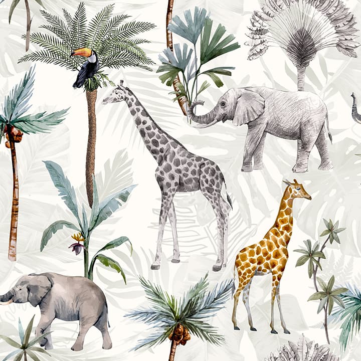 Hiram Multicolor Serengeti Wallpaper- Arthouse