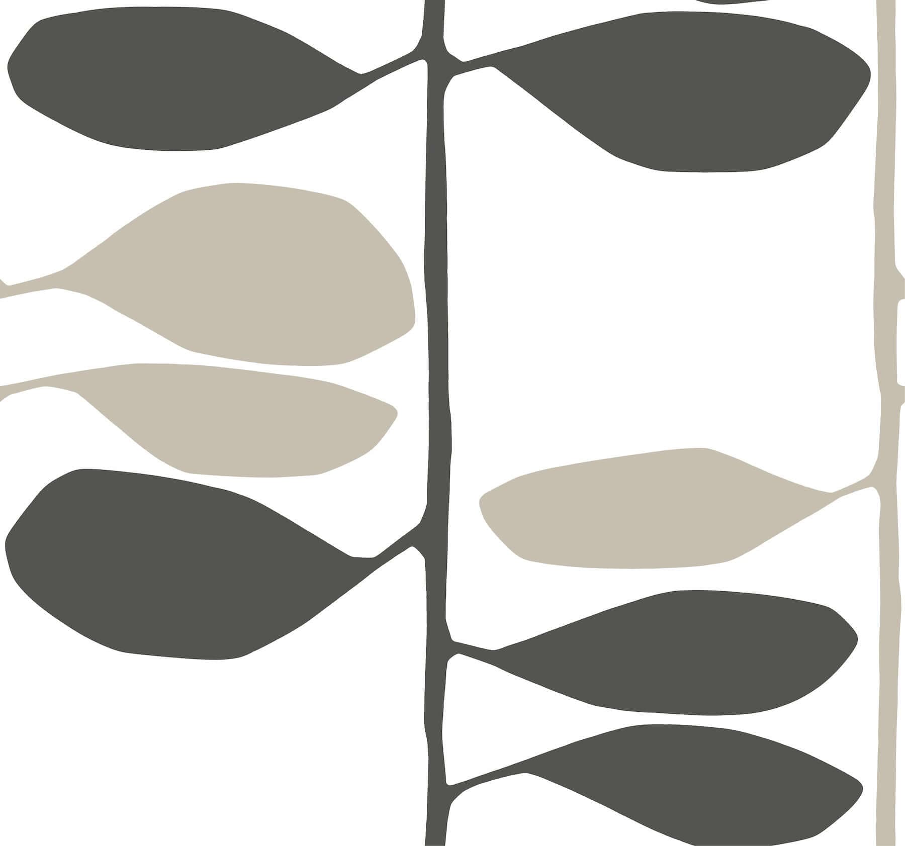 Sculpted Vines Wallpaper- Carbon & Linen